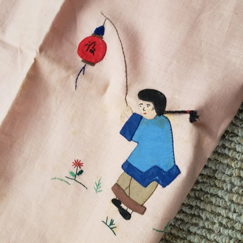 Vtg 50s Hostess Half Apron